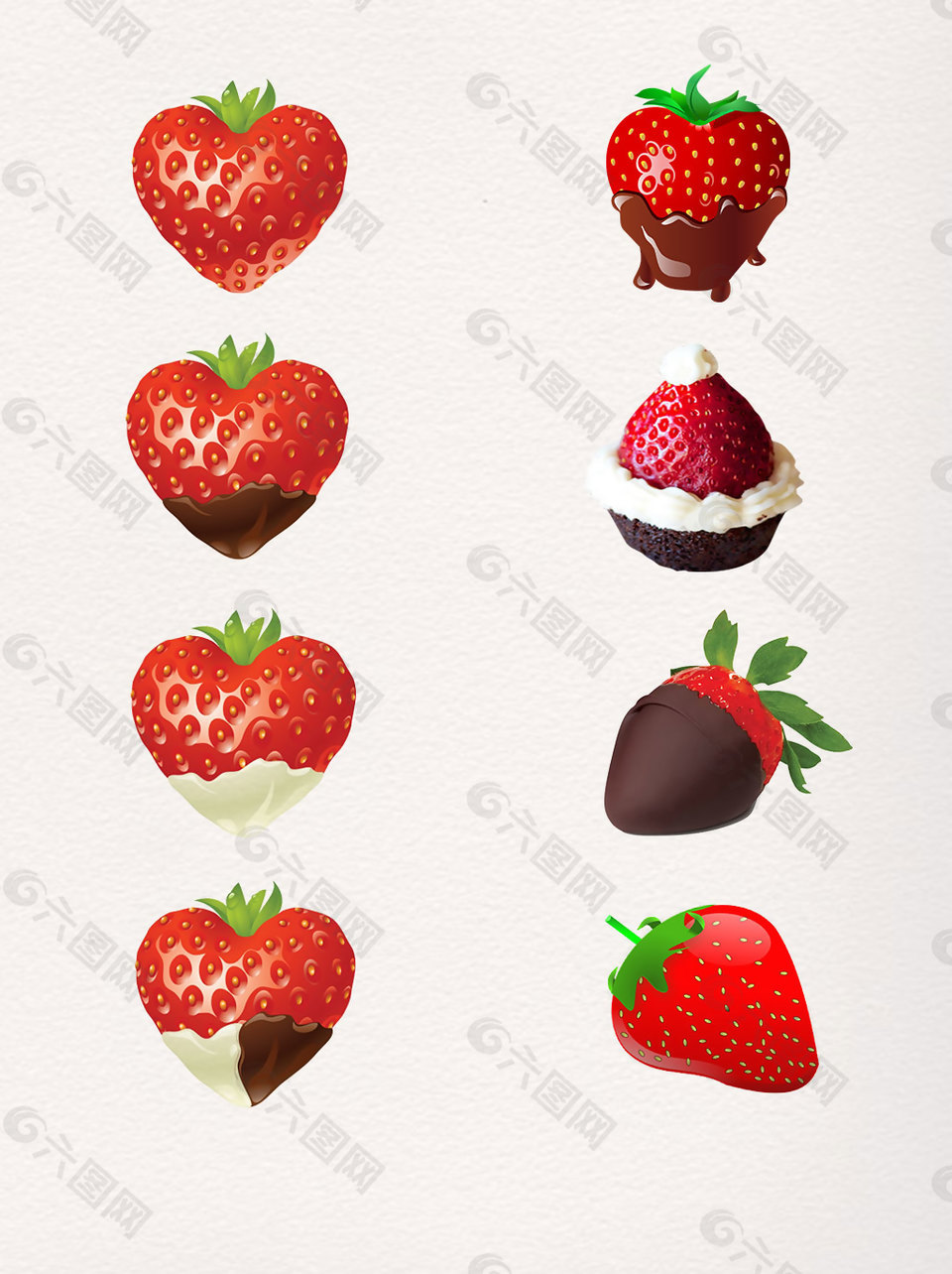 高清草莓巧克力醬素材