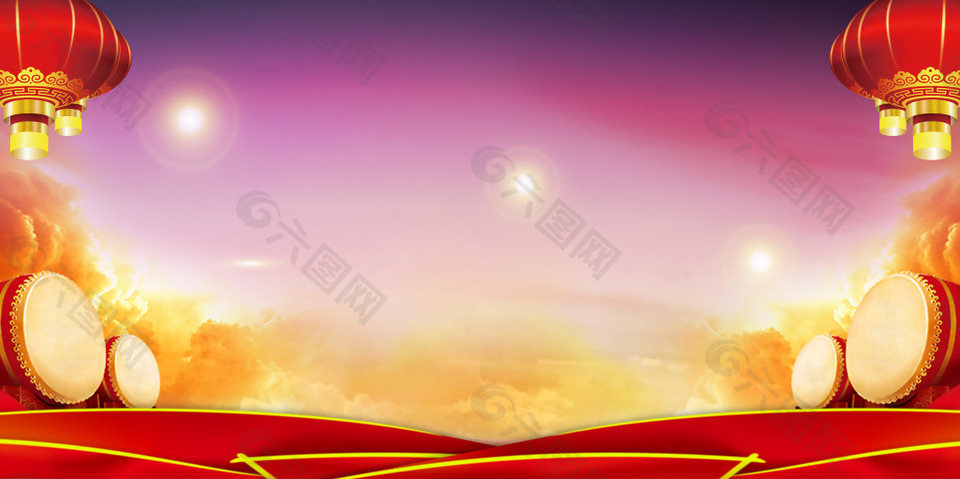 紅色喜慶大氣背景