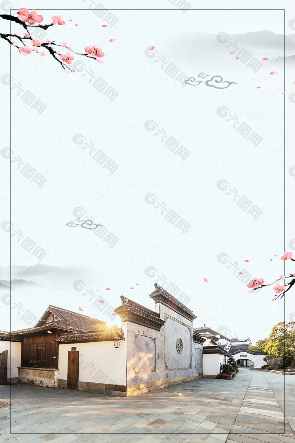 精美中國風(fēng)水墨PSD背景素材