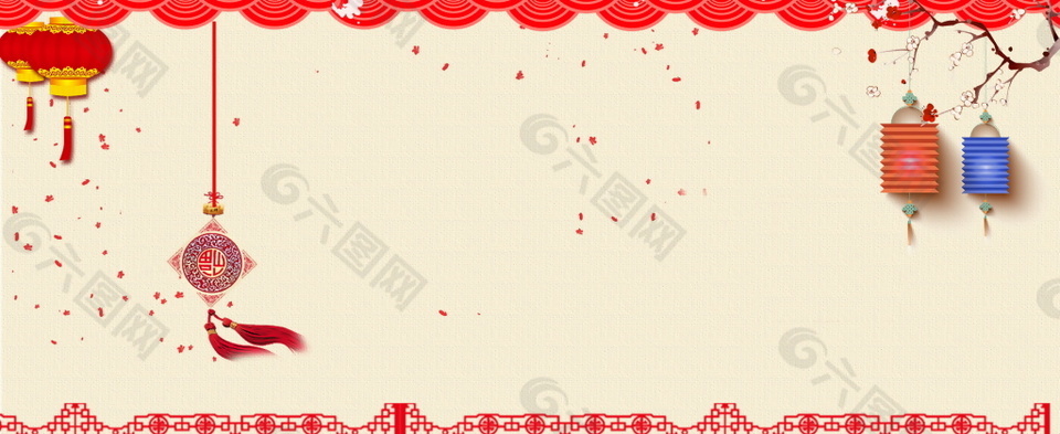 簡(jiǎn)約中式燈籠晚會(huì)背景設(shè)計(jì)