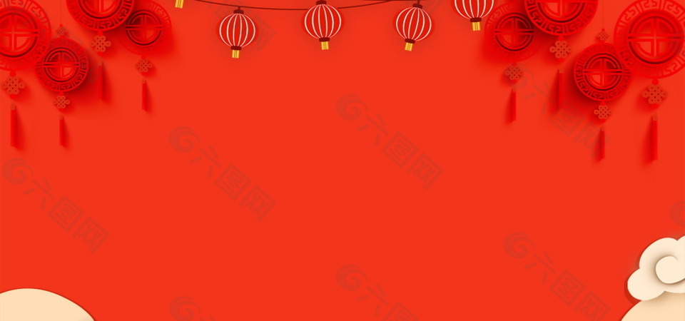 紅色喜慶簡(jiǎn)潔新年psd背景