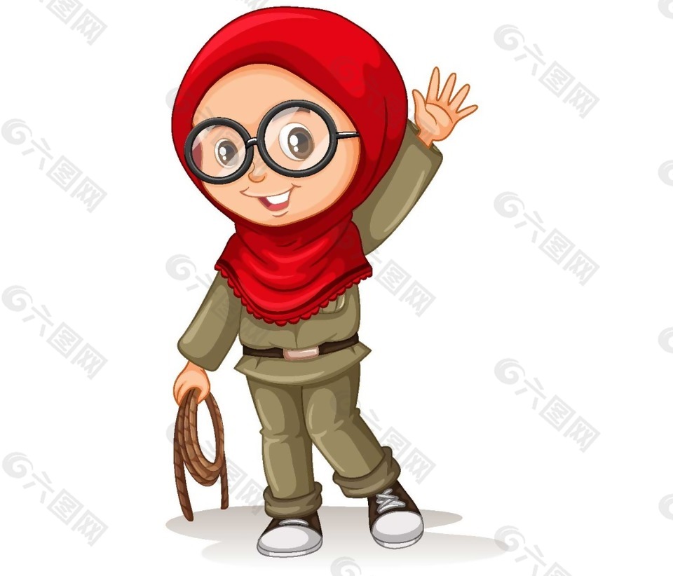 卡通民族少女png元素