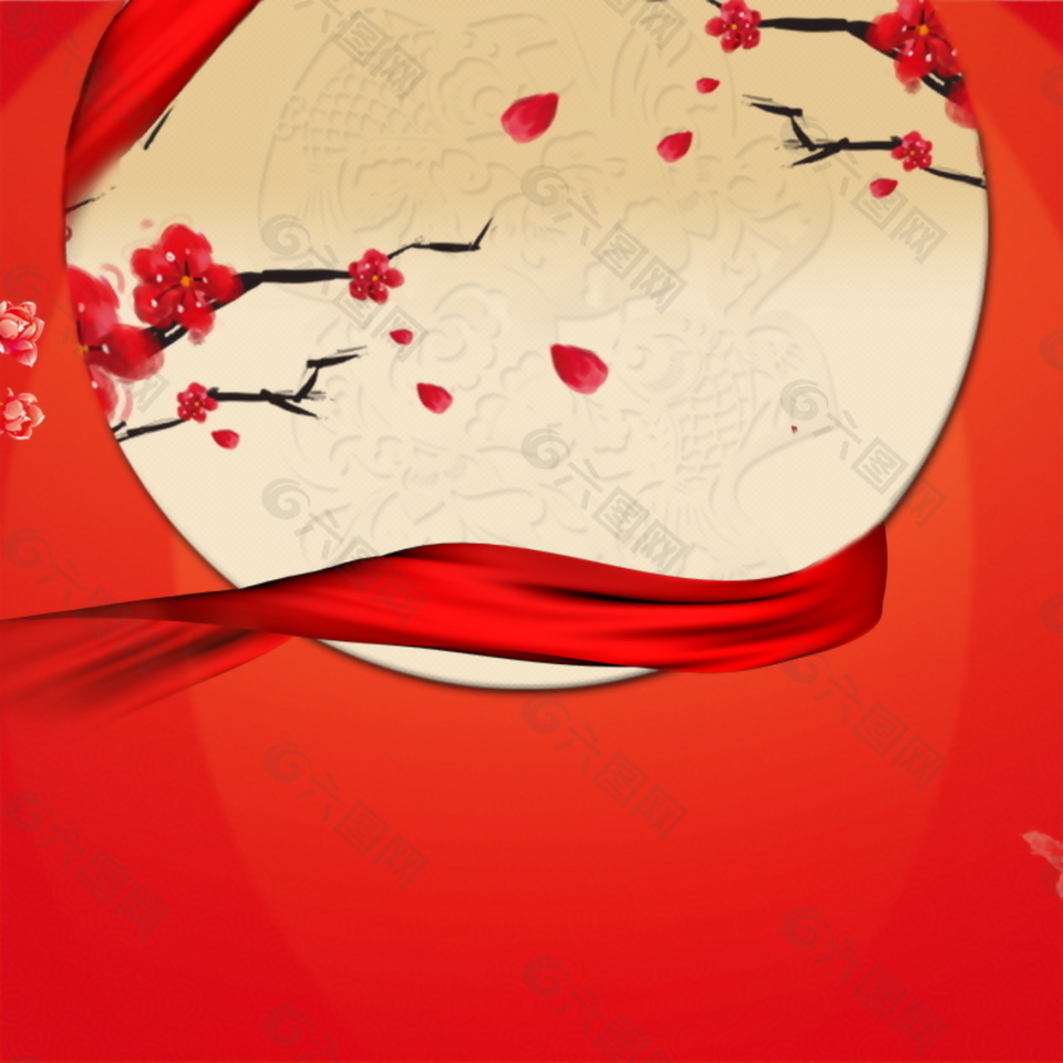 狗年梅花新春主圖設(shè)計