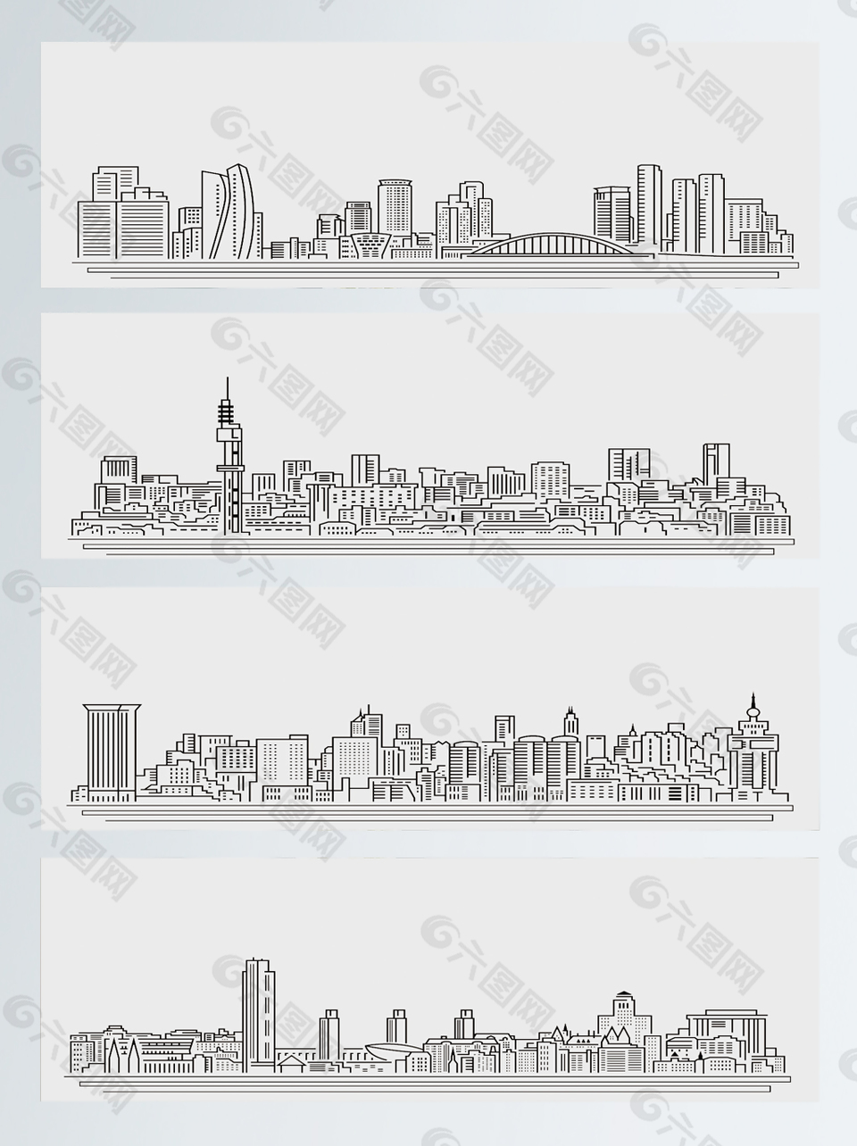 線性城市背景廣告設(shè)計素材