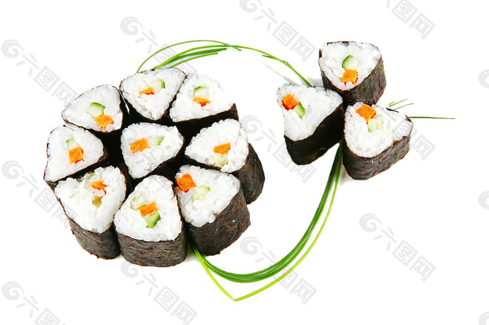 清新手繪日式壽司料理美食產(chǎn)品實(shí)物