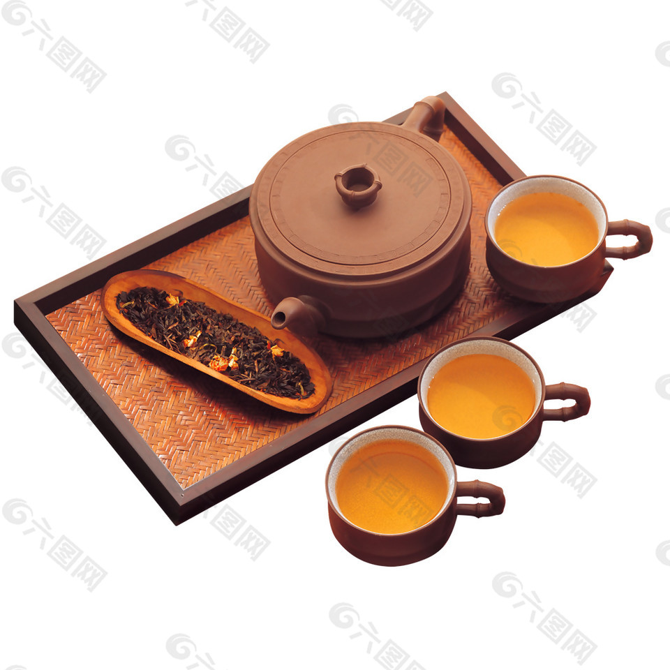 雅致褐色套裝茶具產(chǎn)品實物