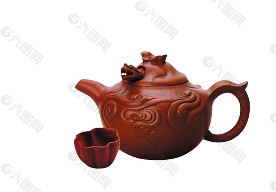 清新雅致深褐色茶壺產(chǎn)品實(shí)物