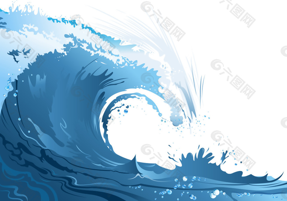 藍(lán)色大海里的浪花