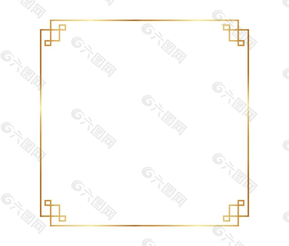 簡約線條邊框png元素