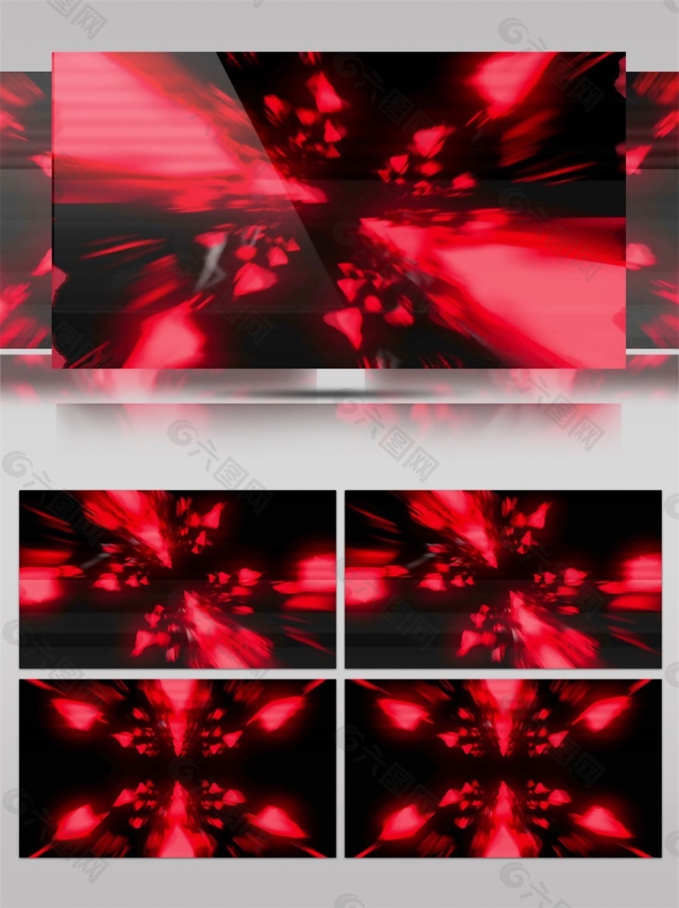 紅色三角激光高清視頻素材