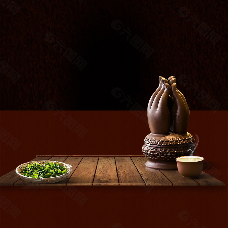 茶道主圖背景設(shè)計(jì)