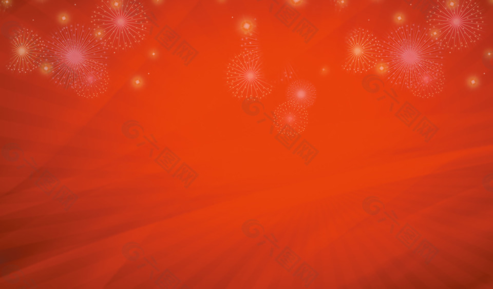 紅色喜慶扁平新年背景