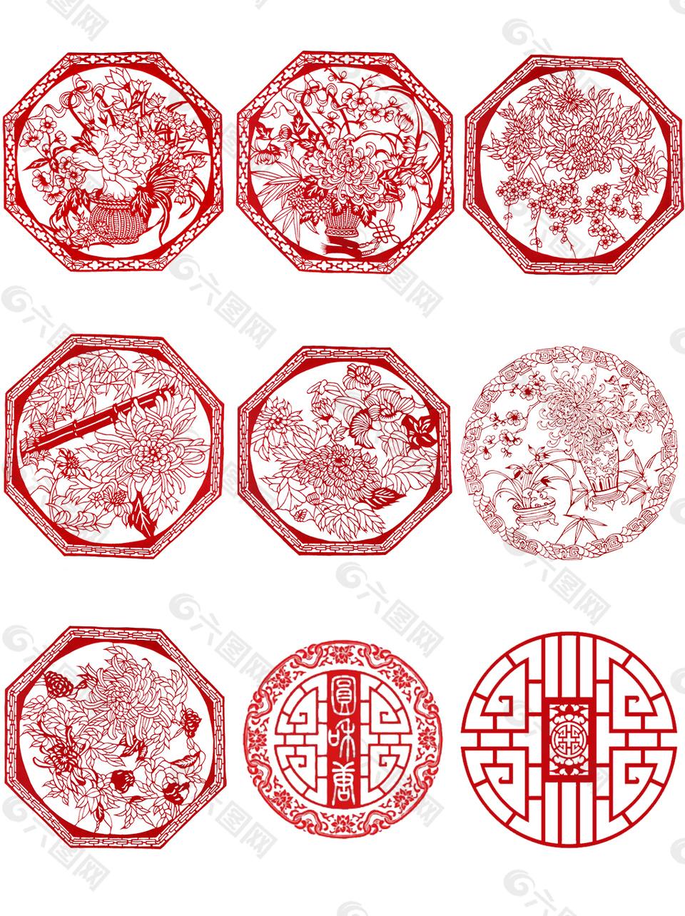 創(chuàng)意中國風(fēng)紅色窗花