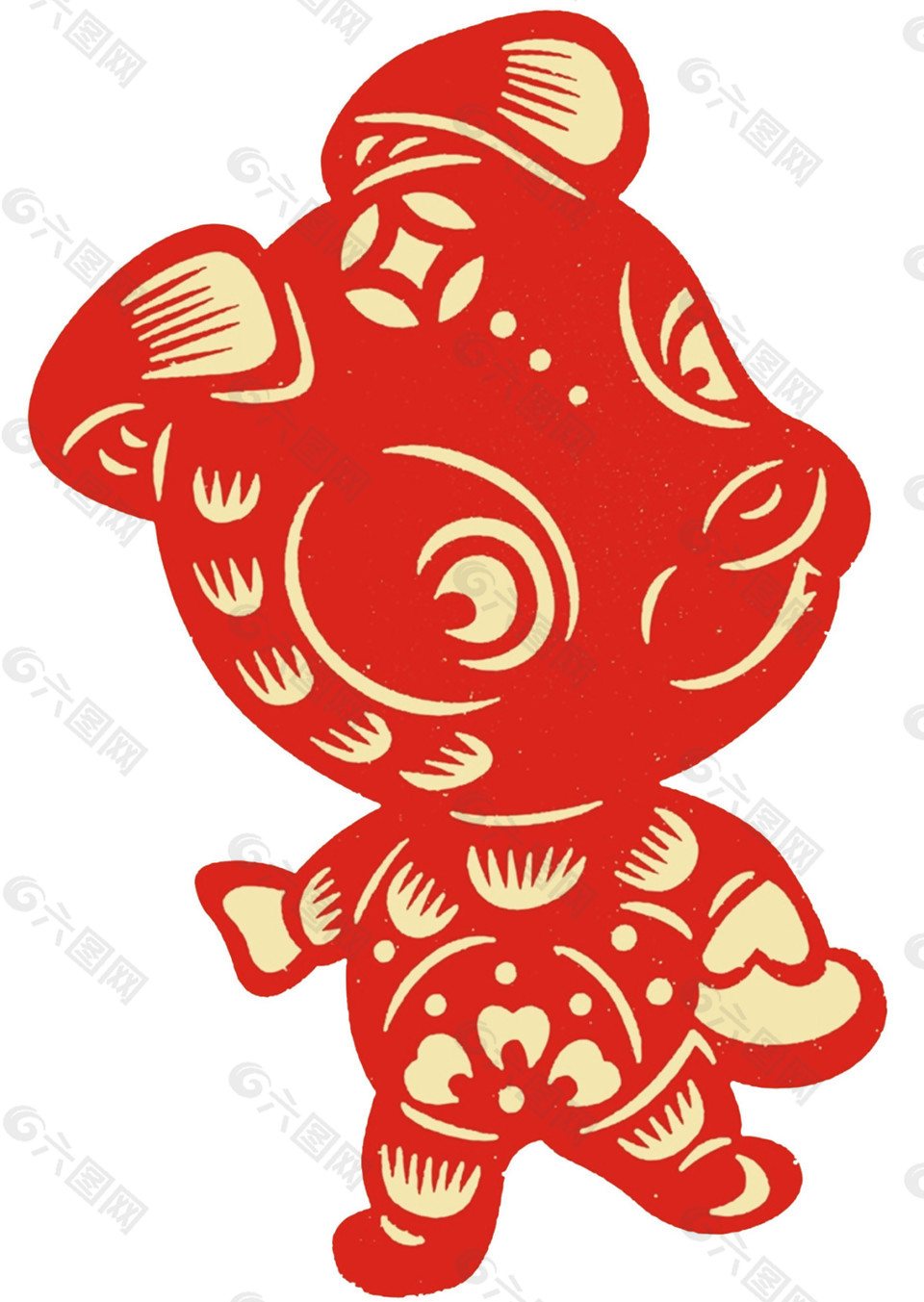 2018狗年剪紙素材