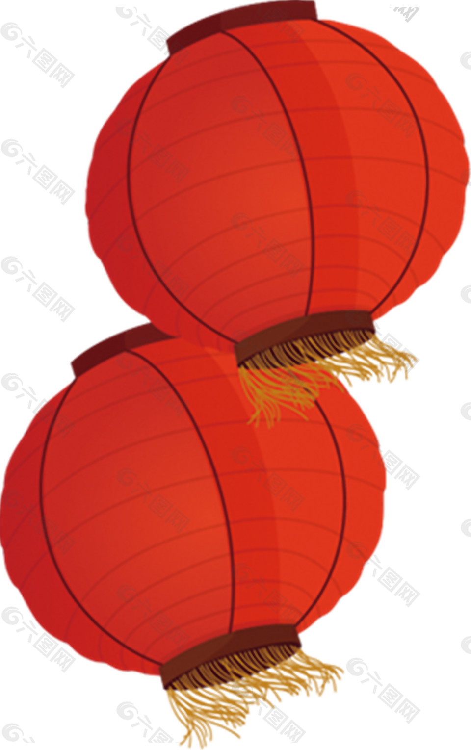 喜慶大紅燈籠PNG