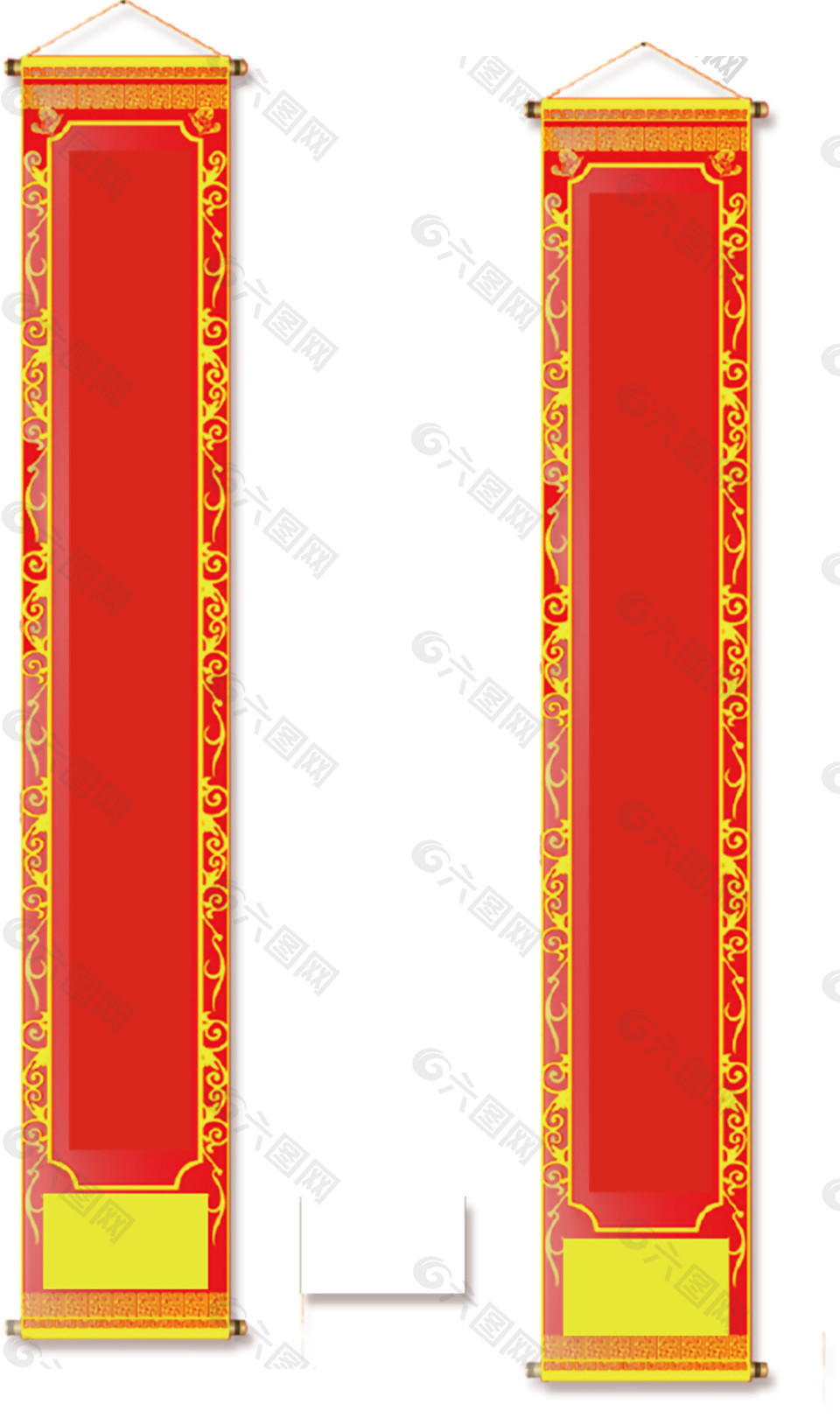 空白狗年春節(jié)對聯(lián)門聯(lián)元素)
