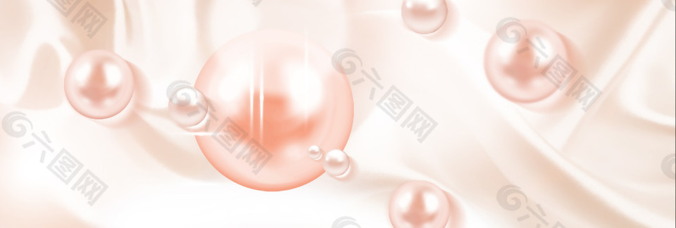粉色唯美絲綢質(zhì)感珠寶背景banner