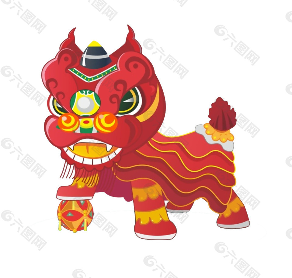 中國(guó)風(fēng)喜慶舞獅素材