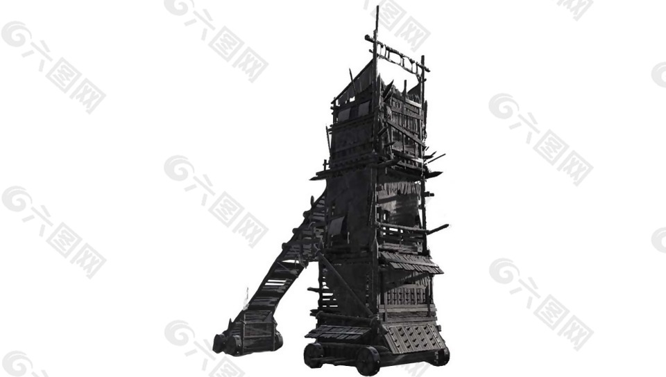 游戲場景瞭望臺png元素