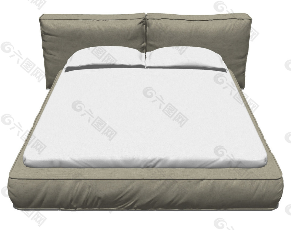 現(xiàn)代家居俯視3d模型效果圖