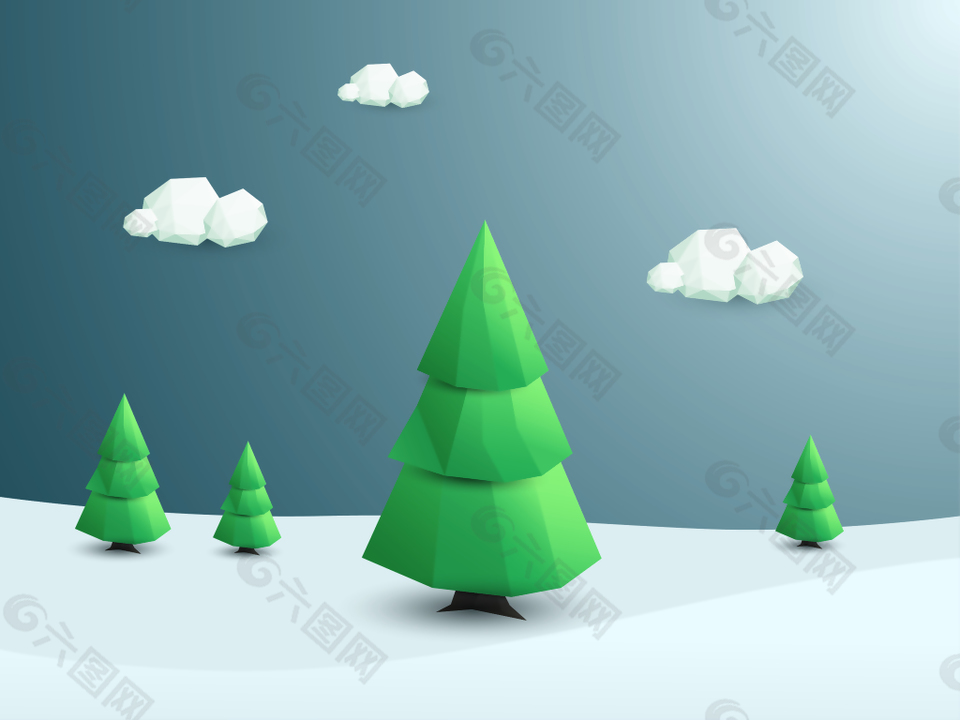 精美白雪唯美背景