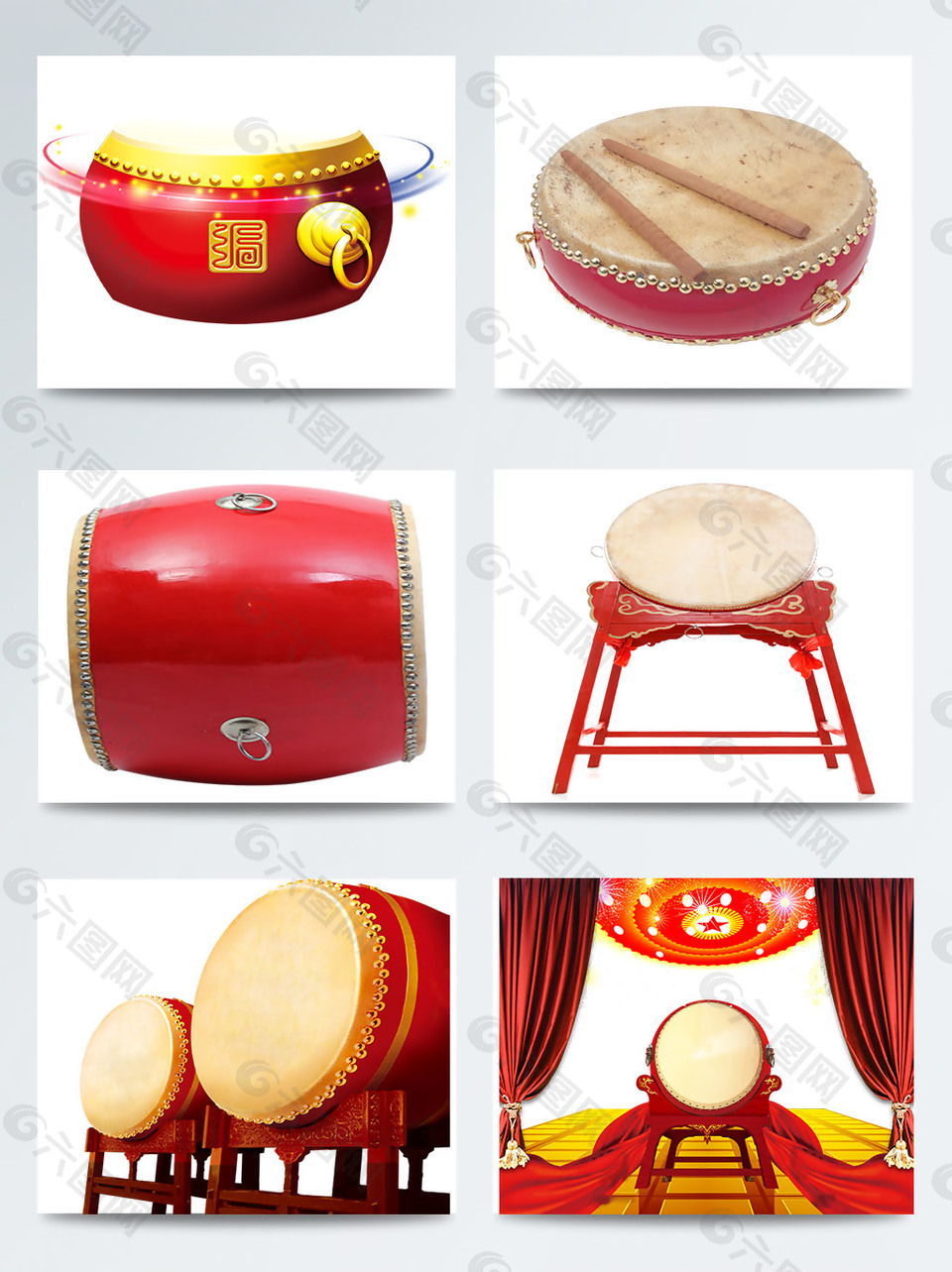 大鼓紅色圖片素材合集