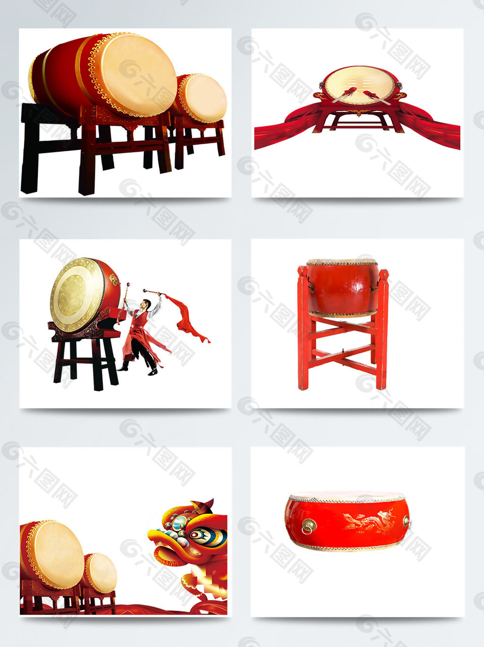 中國傳統(tǒng)紅色大鼓圖片