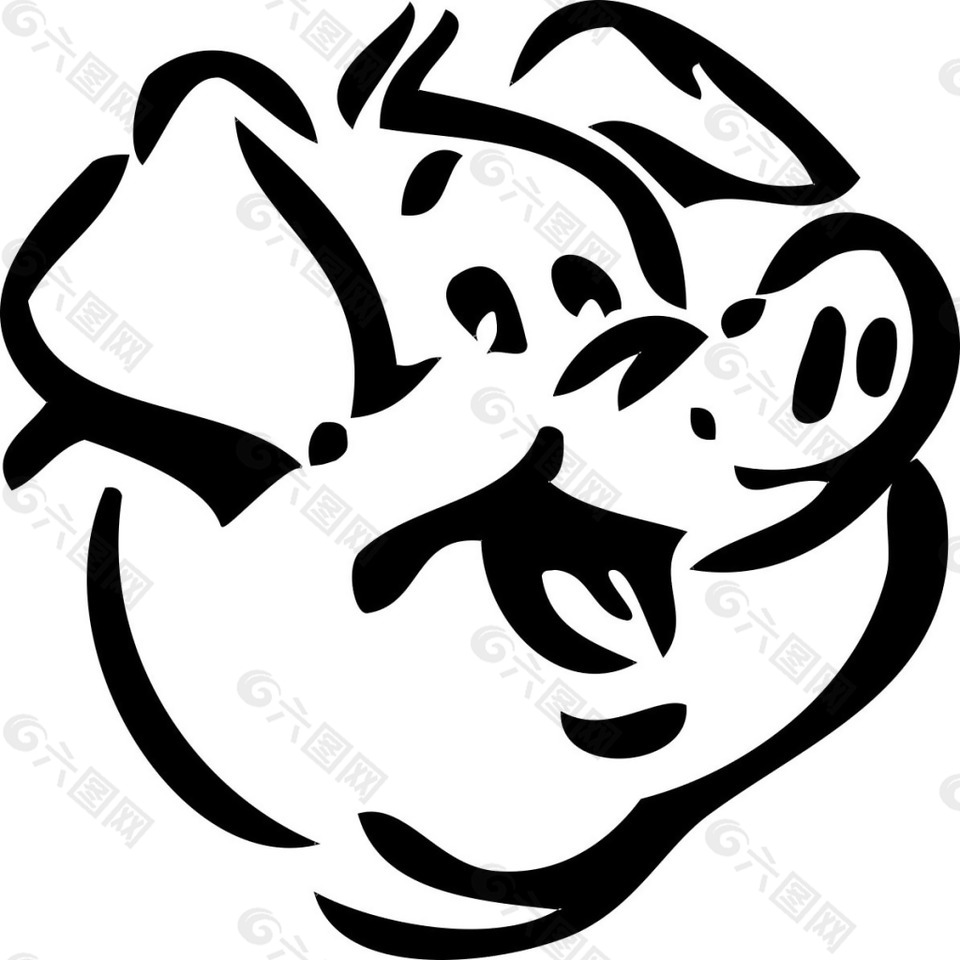卡通二師兄頭像png元素