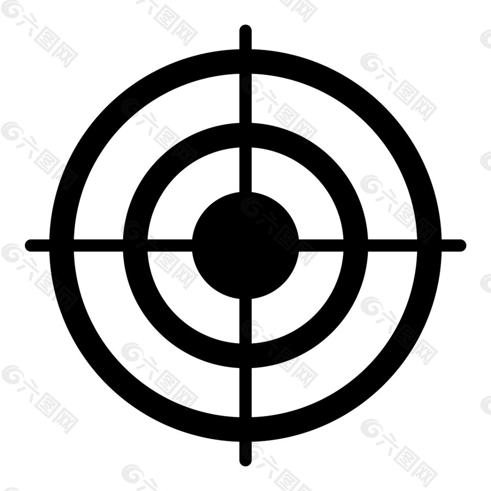 黑色圓形瞄準(zhǔn)器png元素