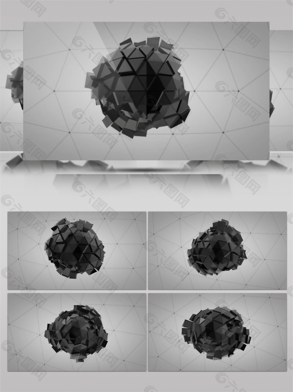 綠色混沌星球動(dòng)態(tài)視頻素材