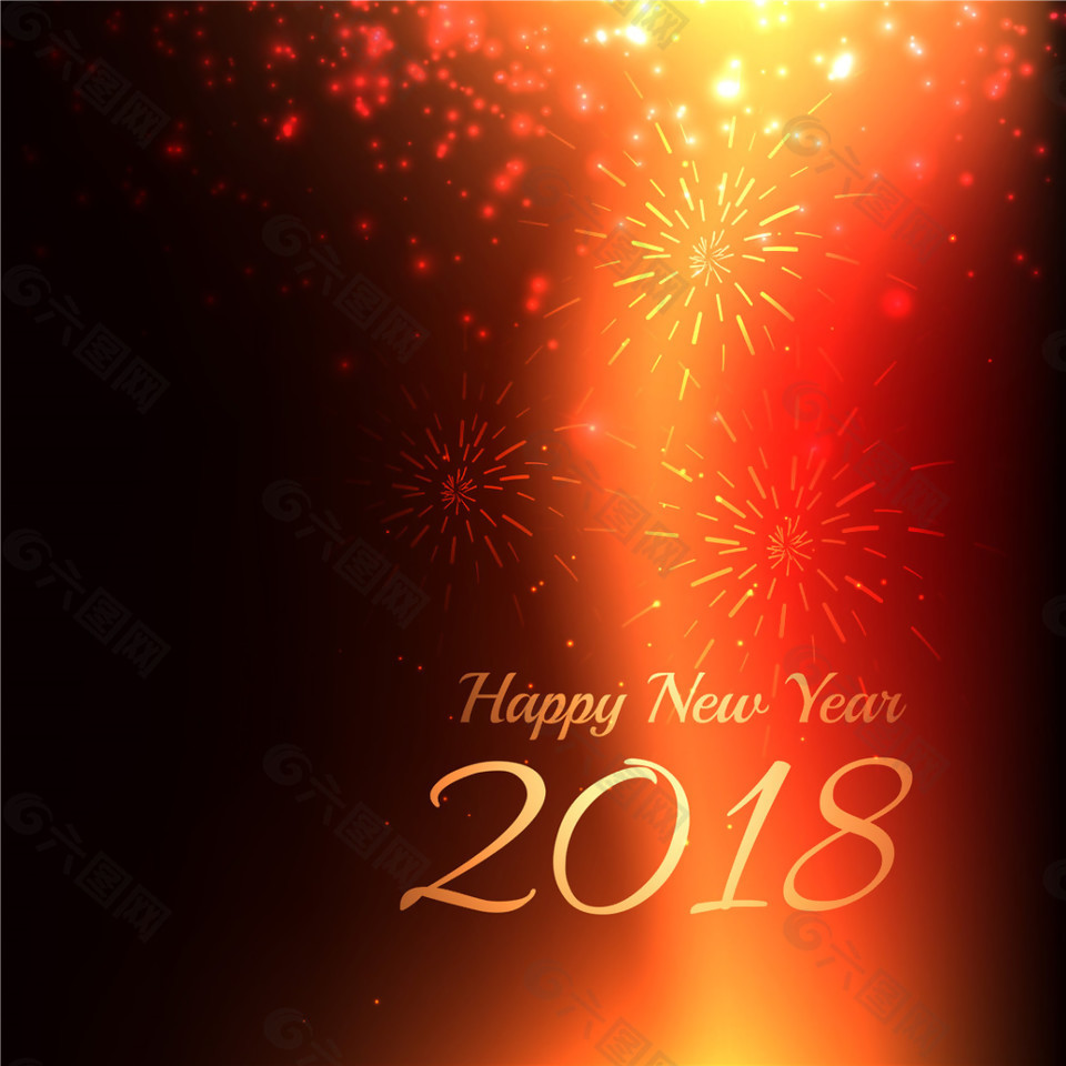 炫目煙花2018新年海報