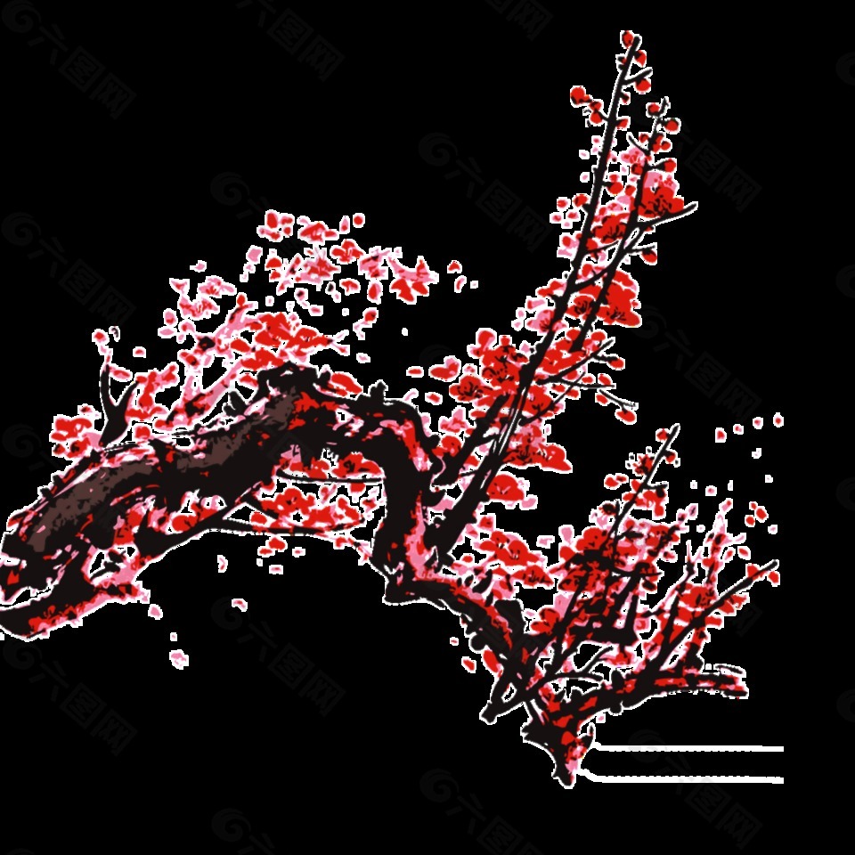 浪漫中國風(fēng)古典梅花元素