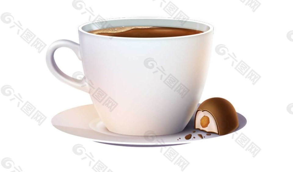 咖啡巧克力下午茶png元素