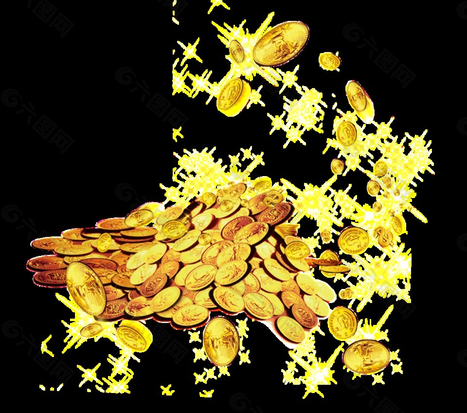 創(chuàng)意卡通金幣元素