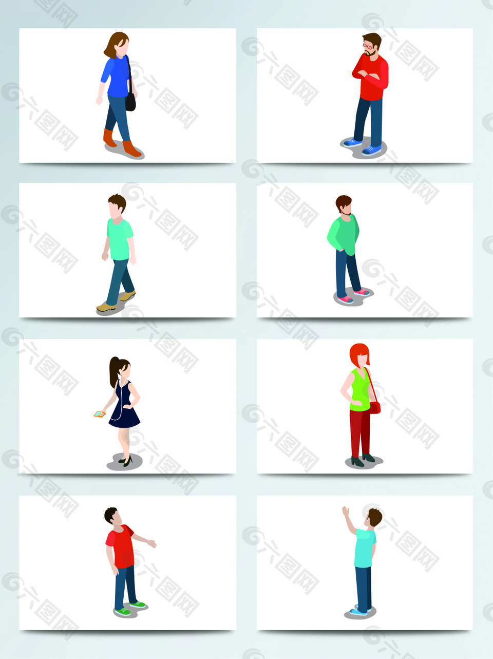 男生女生設(shè)計(jì)人物動(dòng)作形象