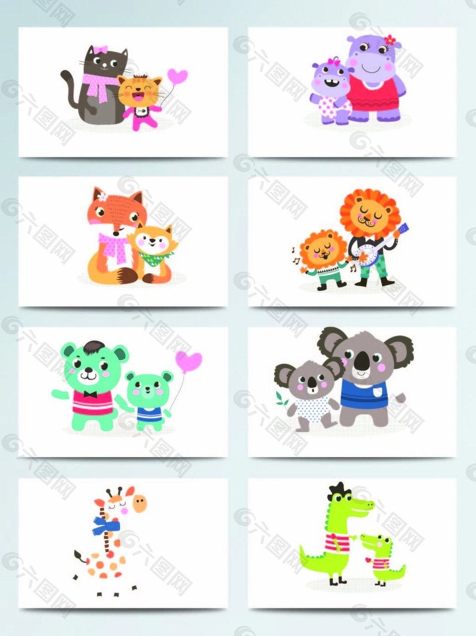 精美卡通動物AI裝飾元素設(shè)計(jì)