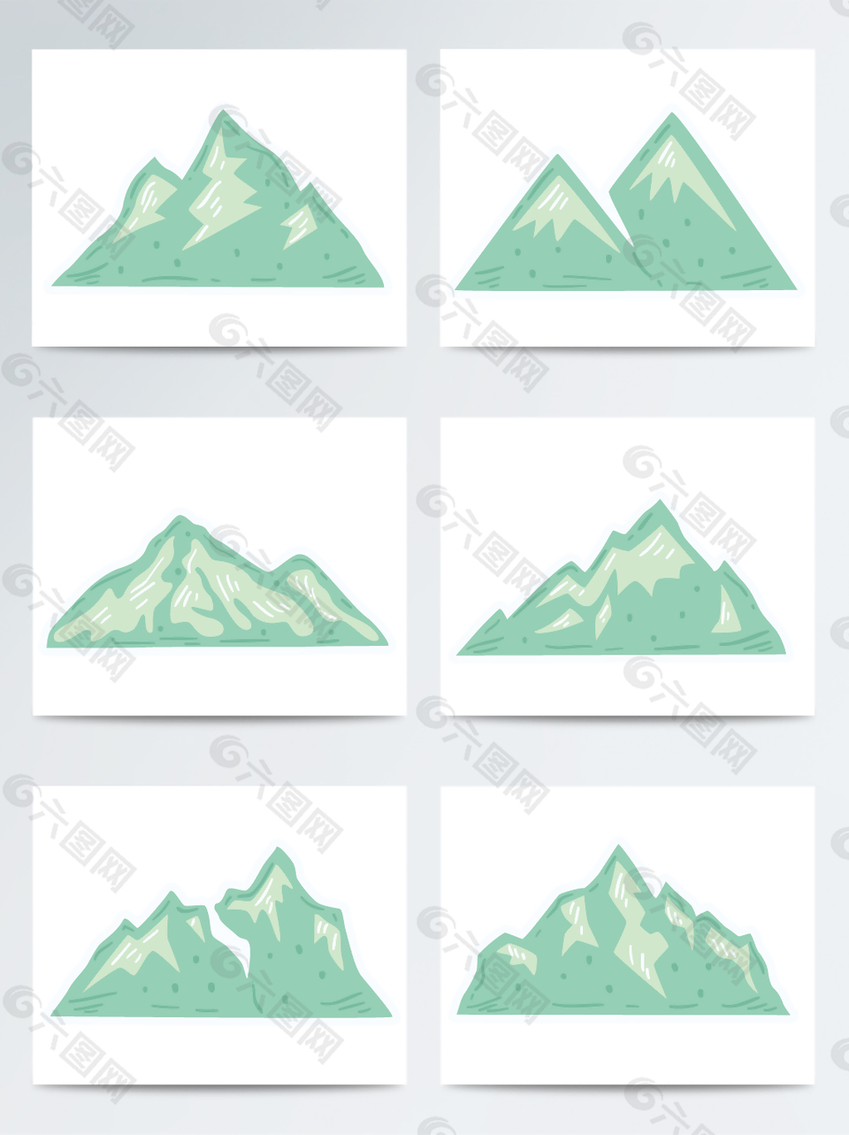 扁平山圖案