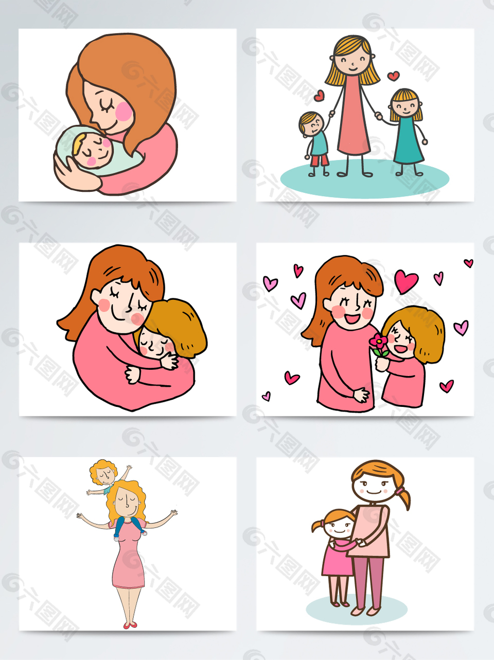 可愛手繪母親節(jié)媽媽母親