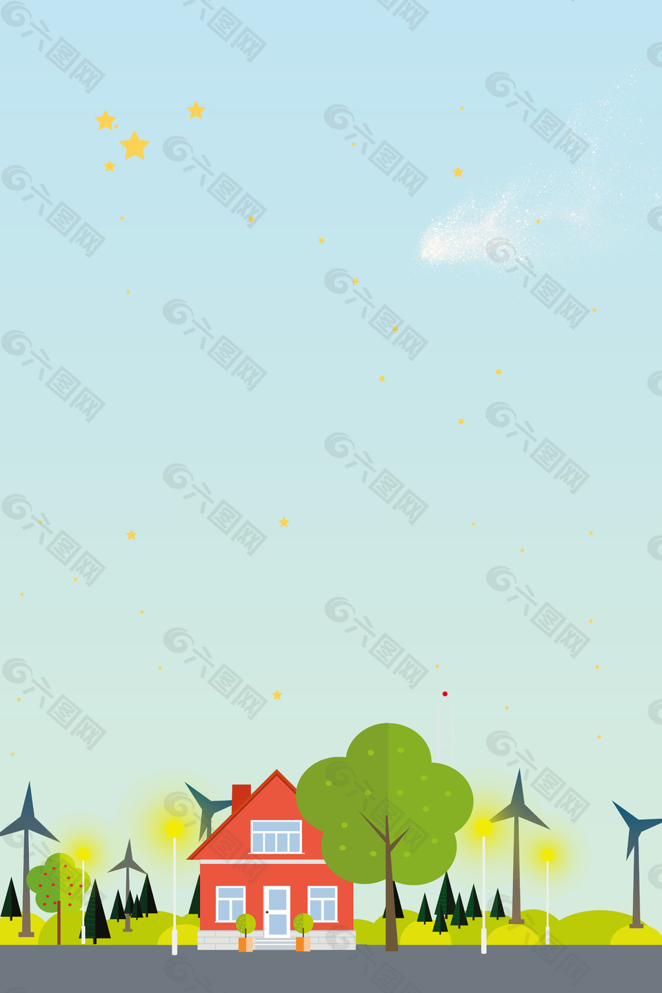 清新扁平简约植树节海报设计