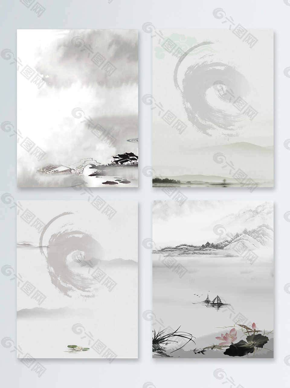 水墨PSD海报背景素材