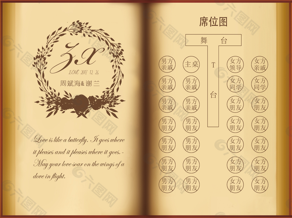 創(chuàng)意書席位圖