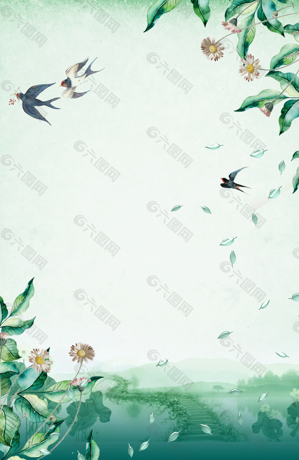 清明節(jié)海報(bào)背景素材