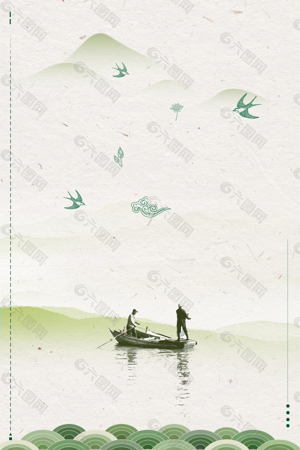 清明節(jié)中國風(fēng)傳統(tǒng)簡約背景