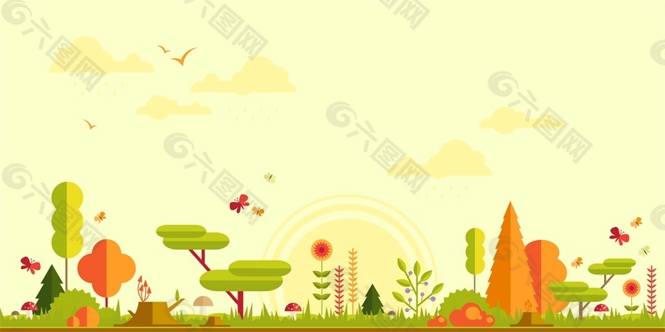 環境背景矢量素材