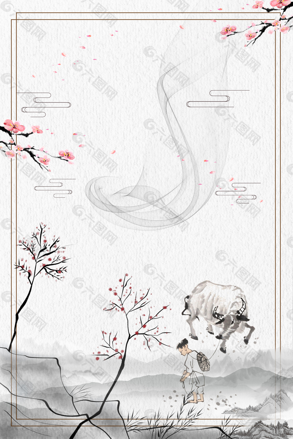 中国风清明节创意海报