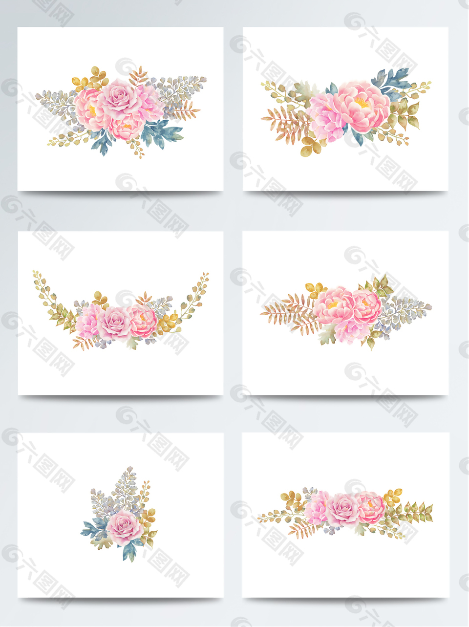 粉红色装饰花朵png透明素材