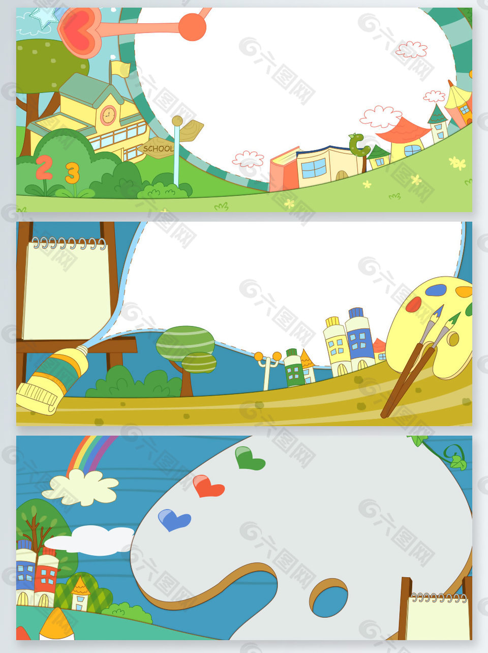 矢量?jī)和盔f畫(huà)筆手繪展板背景