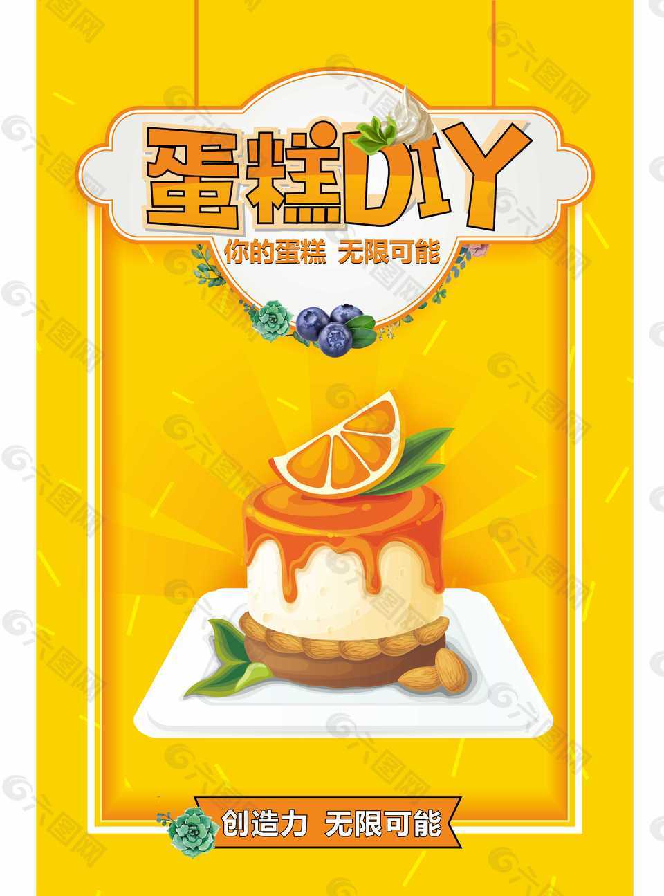 創(chuàng)意蛋糕CDR矢量設(shè)計模板