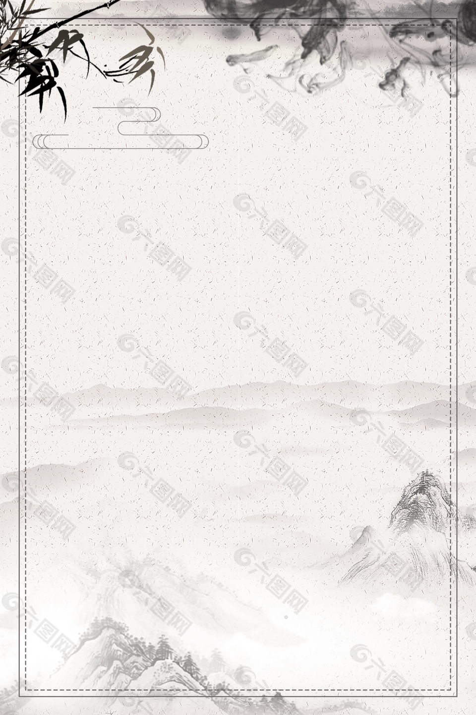 中国风山水意境装饰背景