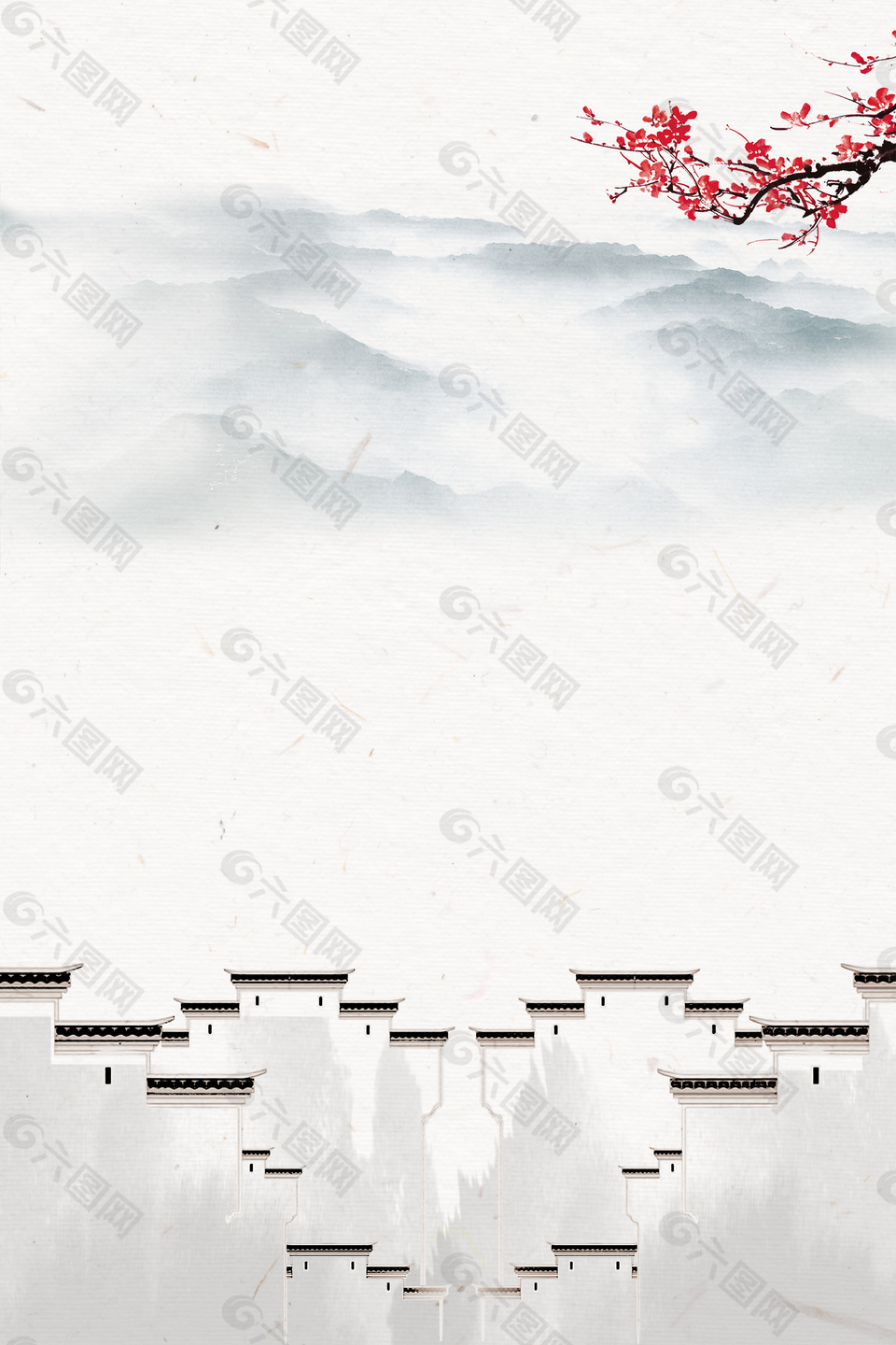 中國風(fēng)庭院文化高清背景